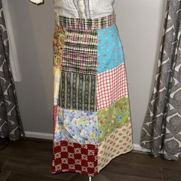 Raggedy Anne Marie Patchwork Maxi Wrap Skirt - Picture 2 of 6